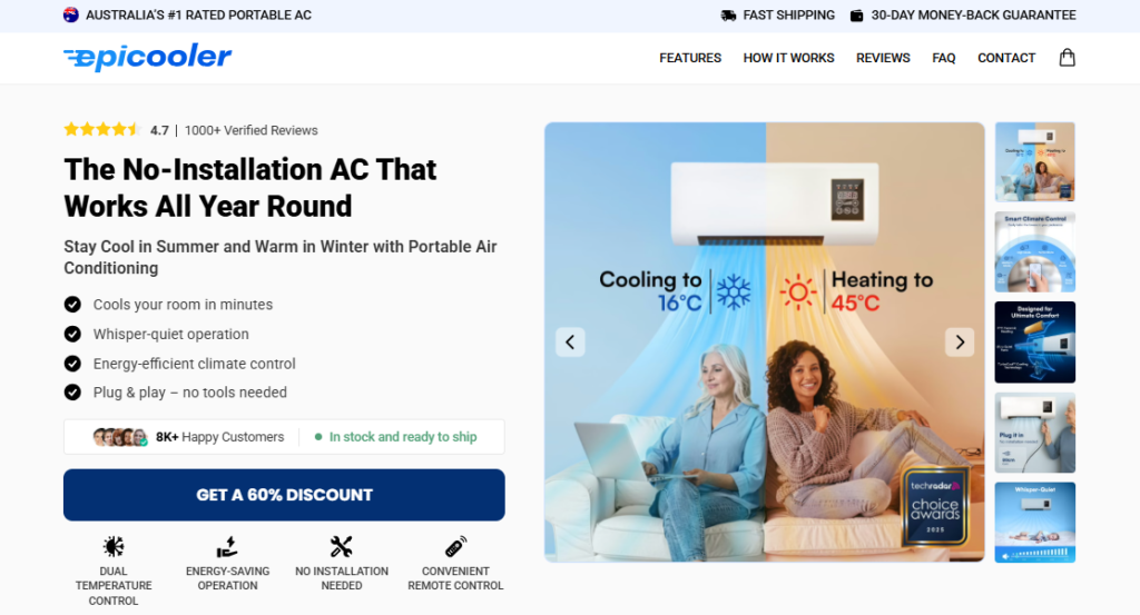EpiCooler Portable AC Australia Reviews & Price